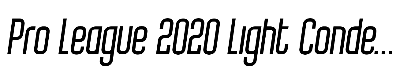 Pro League 2020 Light Condensed Italic
